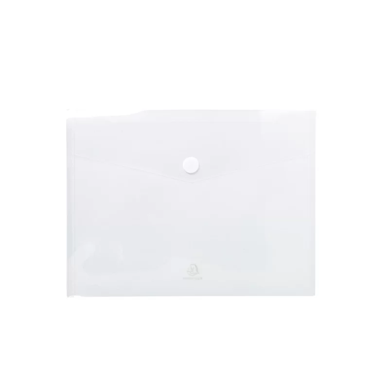 Busta a tasca con velcro in pp trasparente f.to 24x32cm per A4 Exacompta (Conf.5)