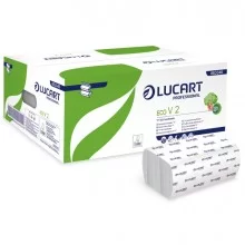 Conf. 20 Pacchi da 190 asciugamani piegati a V goffrato corda Eco V2 Lucart (Conf.20)