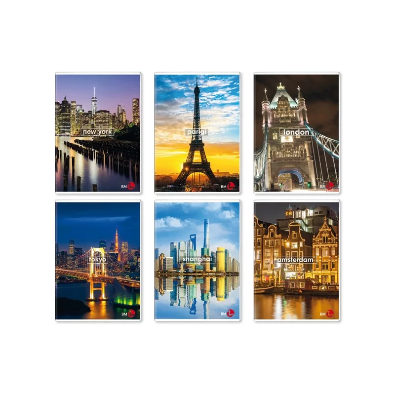 Maxiquaderno A4 40fg+2 80gr rigo di 1rigo c/margine CittA' BM (Conf.10) FUORI CATALOGO