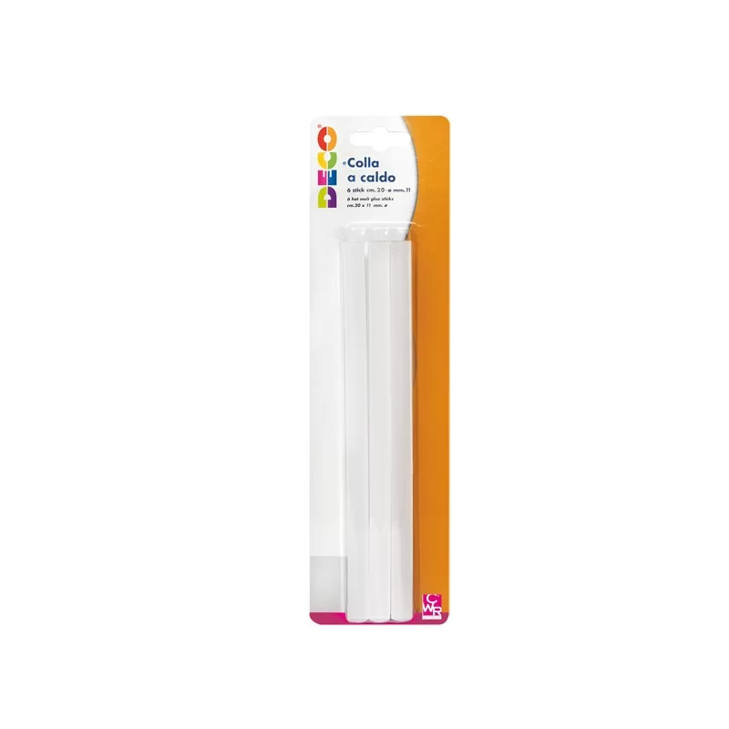 6 stick colle per pistola grande TY102M diam. 11mm - lungh. 20cm DECO