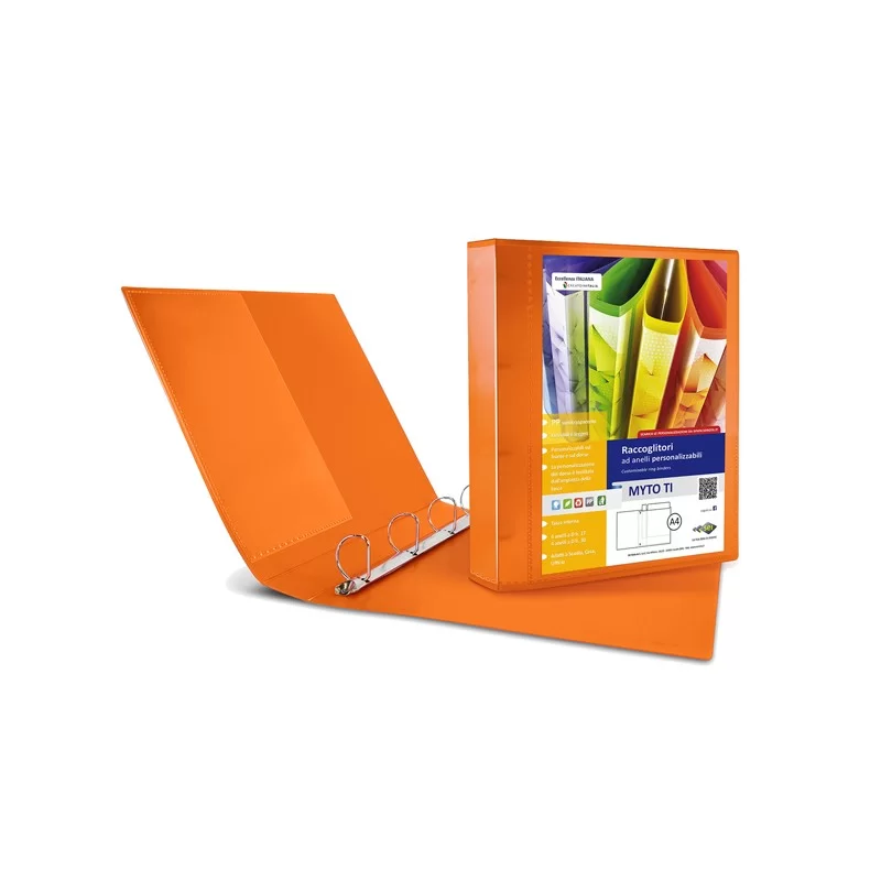 Raccoglitore MYTO TI 30 A4 4D 22x30cm arancio personalizzabile SEI ROTA