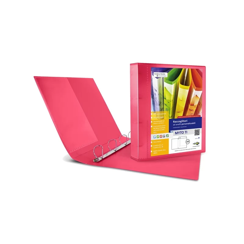 Raccoglitore MYTO TI 30 A4 4D 22x30cm rosso personalizzabile SEI ROTA