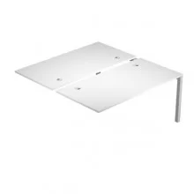 Postazione doppia aggiuntiva per scrivanie 140X166cm Bianco - AgorA'