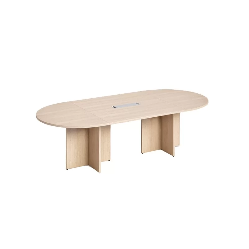 Tavolo riunione ovale 140x120cm Rovere - AgorA' Direction