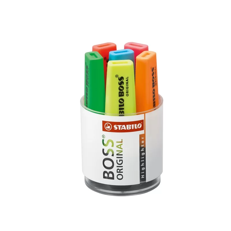 Cilindro 6 evidenziatori Boss 70 Stabilo