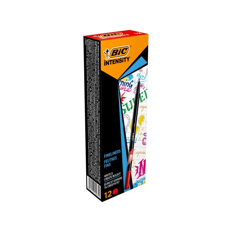 Scatola 12 fineliner Intensity 0,8mm rosso BIC (Delist) FUORI CATALOGO