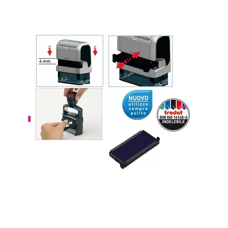 Blister da 3 tamponi 6/4915 blu Trodat