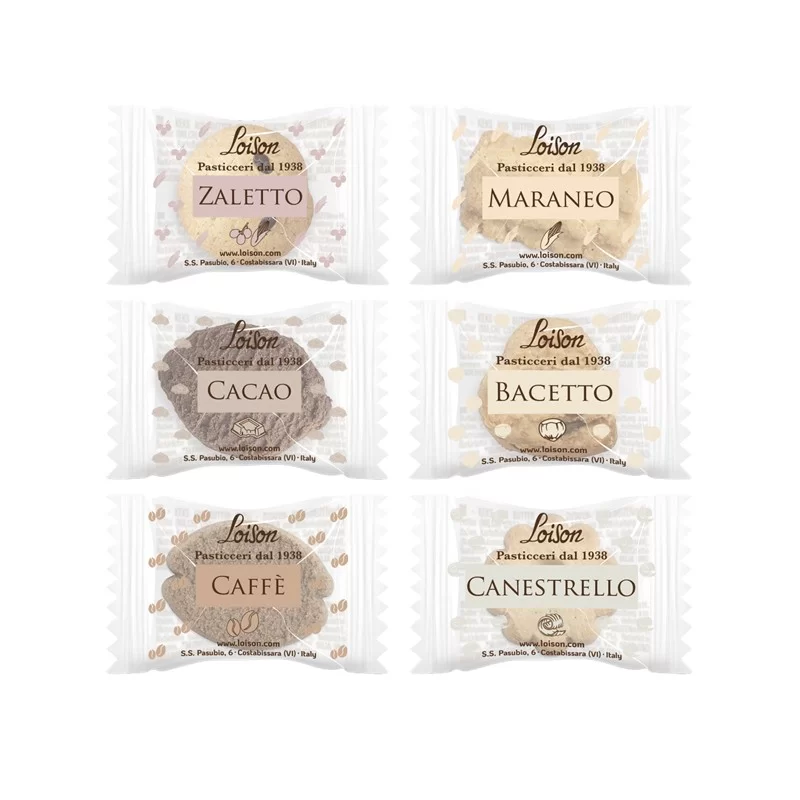 Scatola 200 biscotti al burro assortiti Loison