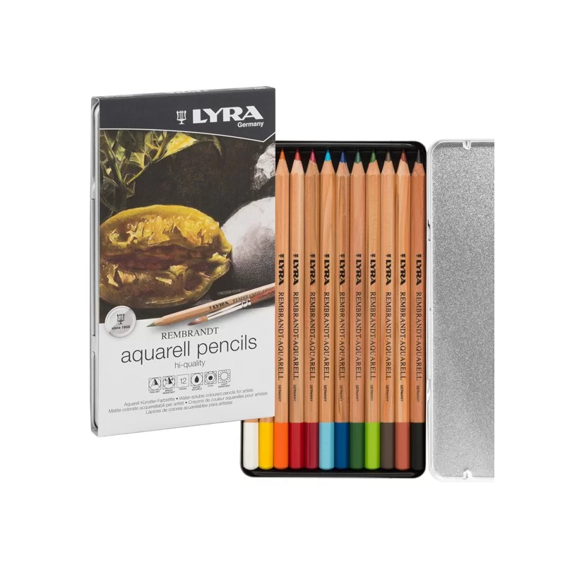 ASTUCCIO METALLO 12 pastelli REMBRANDT AQUARELL Lyra