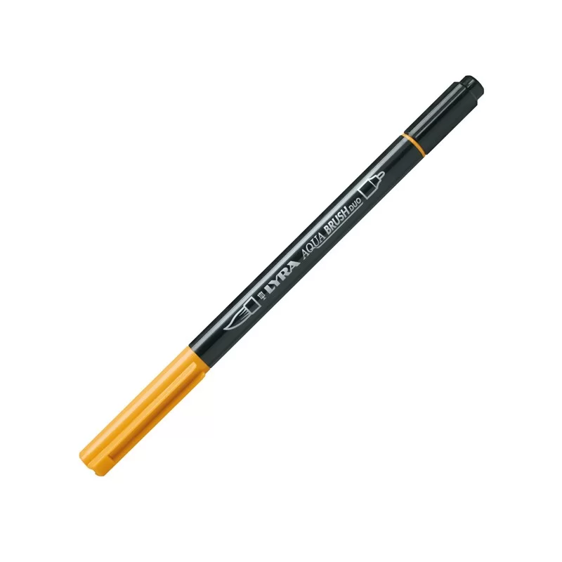 Pennarello a 2 punte AQUA BRUSH DUO giallo di cadmio scuro LYRA (Conf.10) FUORI CATALOGO