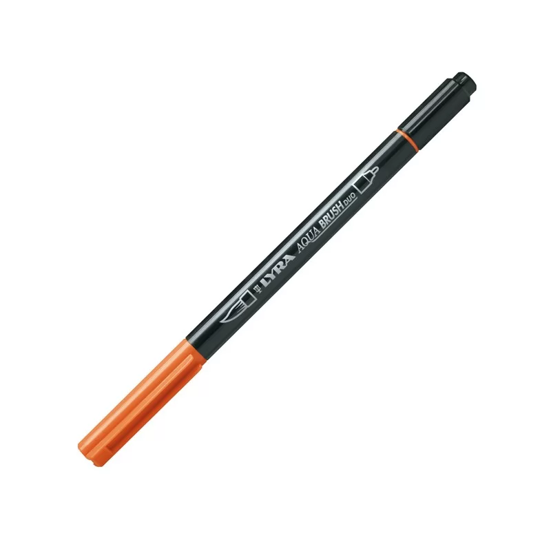 Pennarello a 2 punte AQUA BRUSH DUO arancio LYRA (Conf.10) FUORI CATALOGO