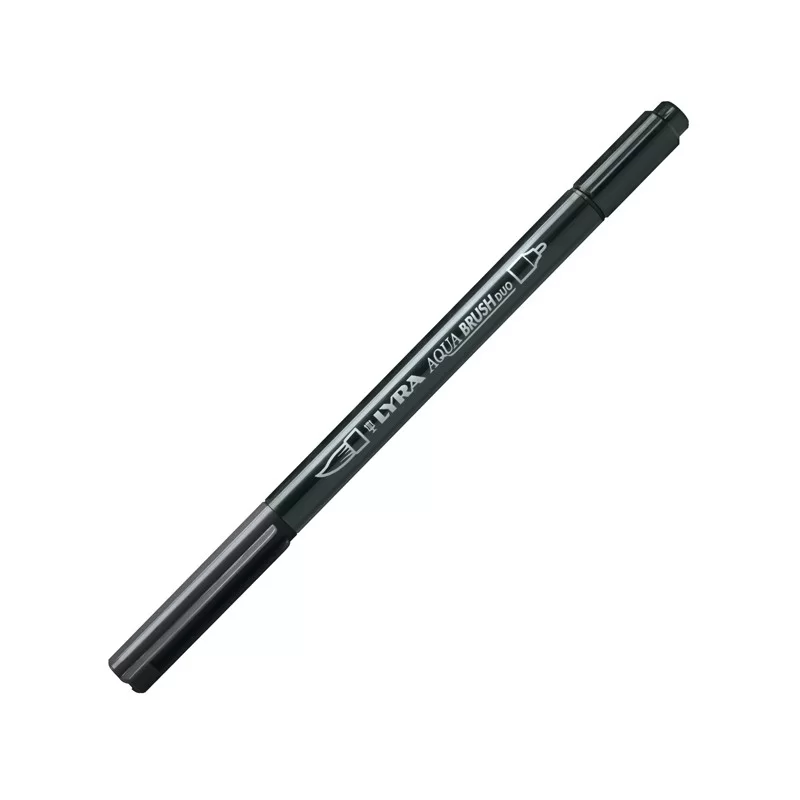 Pennarello a 2 punte AQUA BRUSH DUO nero LYRA (Conf.10) FUORI CATALOGO