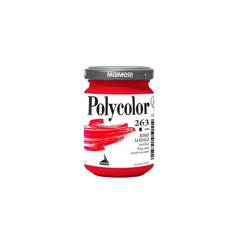 Colore vinilico Polycolor vasetto 140 ml rosso sandalo Maimeri