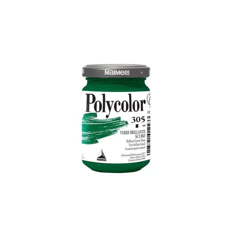 Colore vinilico Polycolor vasetto 140 ml verde brillante scuro Maimeri