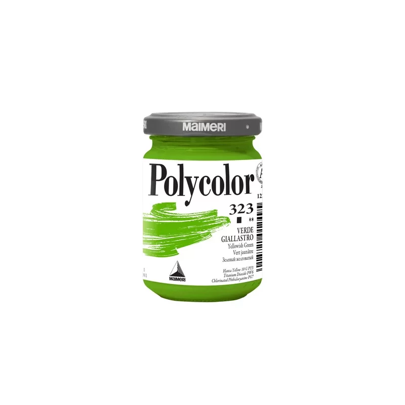 Colore vinilico Polycolor vasetto 140 ml verde giallastro Maimeri