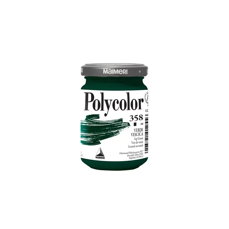 Colore vinilico Polycolor vasetto 140 ml verde vescica Maimeri