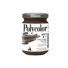 Colore vinilico Polycolor vasetto 140 ml terra d'ombra naturale Maimeri (Conf.3)