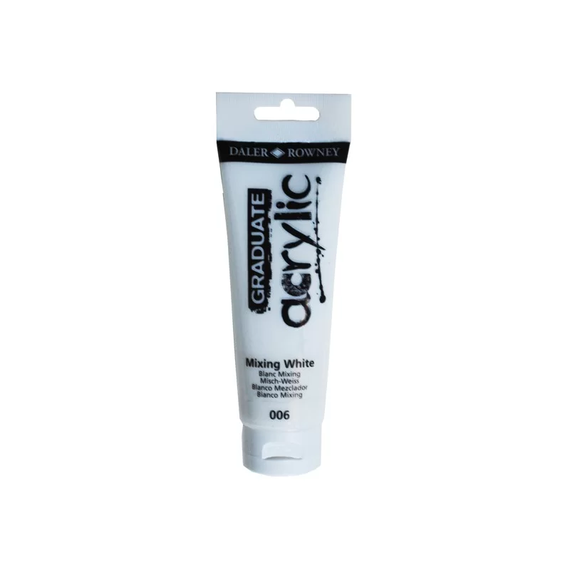 Colore acrilico fine Graduate tubo 120 ml bianco miscela Daler Rowney