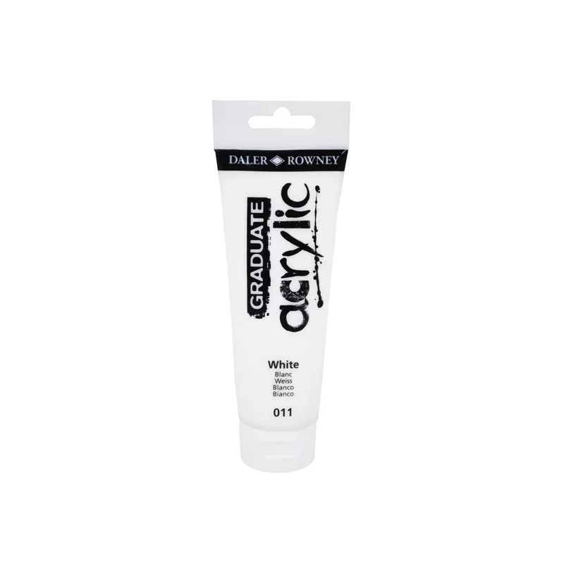 Colore acrilico fine Graduate tubo 120 ml bianco Daler Rowney