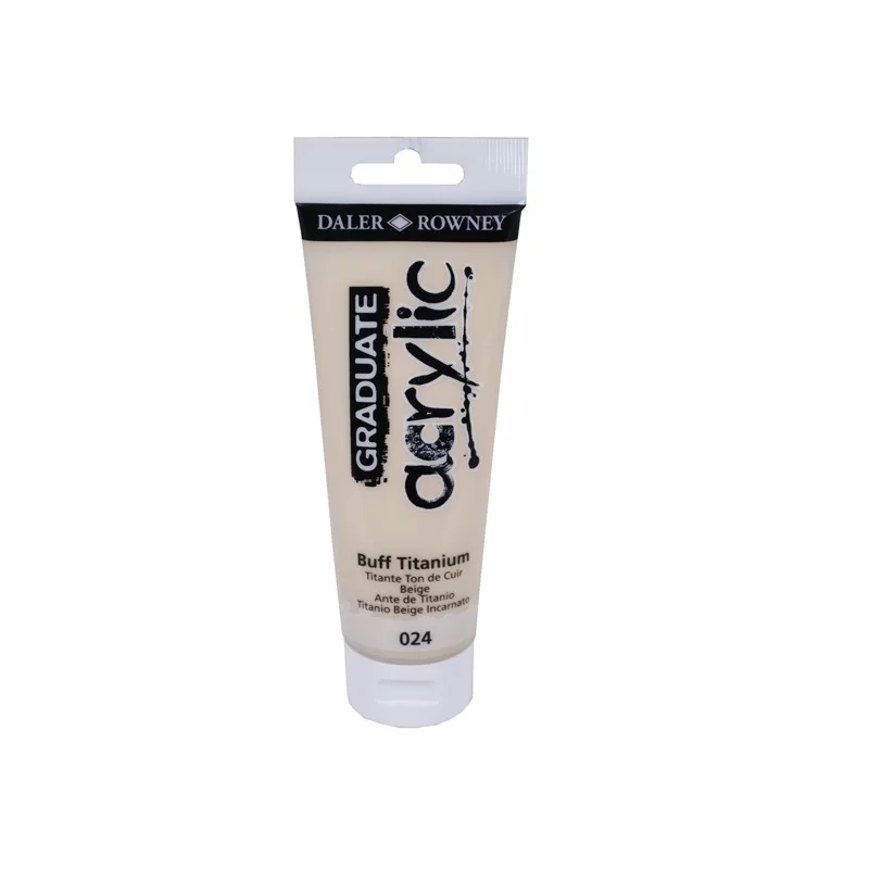 Colore acrilico fine Graduate tubo 120 ml titanium buff Daler Rowney