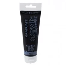 Colore acrilico fine Graduate tubo 120 ml nero perla Daler Rowney (Conf.3) FUORI CATALOGO