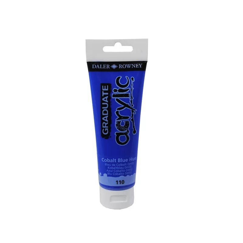 Colore acrilico fine Graduate tubo 120 ml blu cobalto imit. Daler Rowney