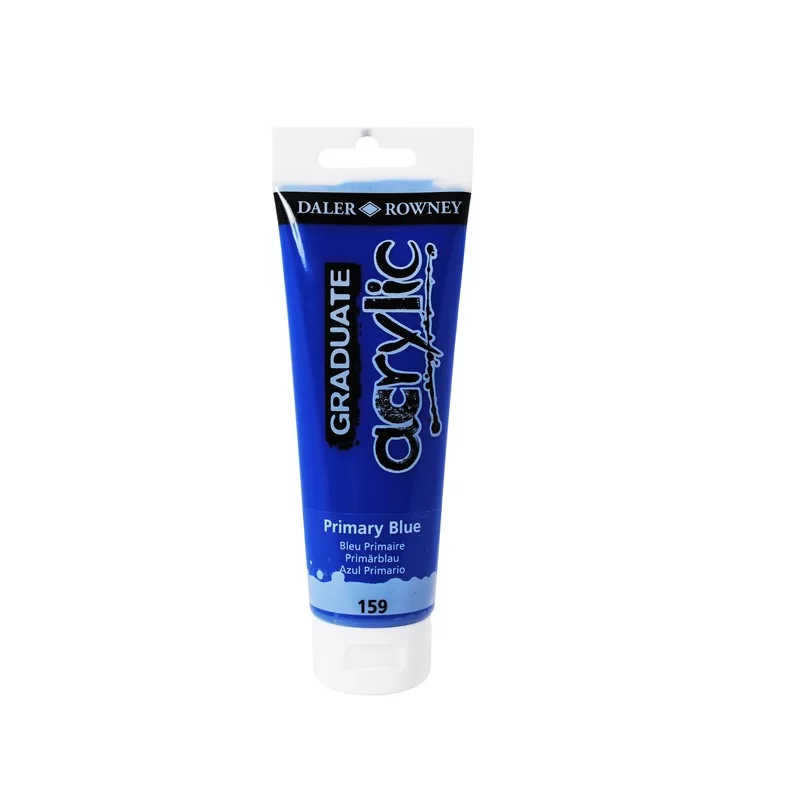 Colore acrilico fine Graduate tubo 120 ml blu primario Daler Rowney