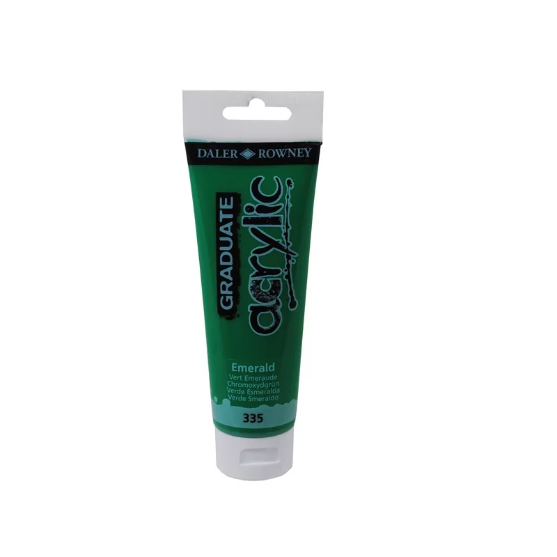 Colore acrilico fine Graduate tubo 120 ml verde smeraldo Daler Rowney