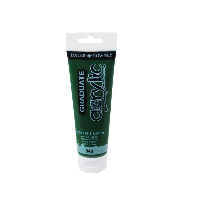 Colore acrilico fine Graduate tubo 120 ml verde Hooker Daler Rowney