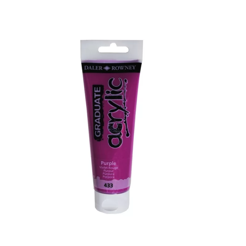 Colore acrilico fine Graduate tubo 120 ml porpora Daler Rowney