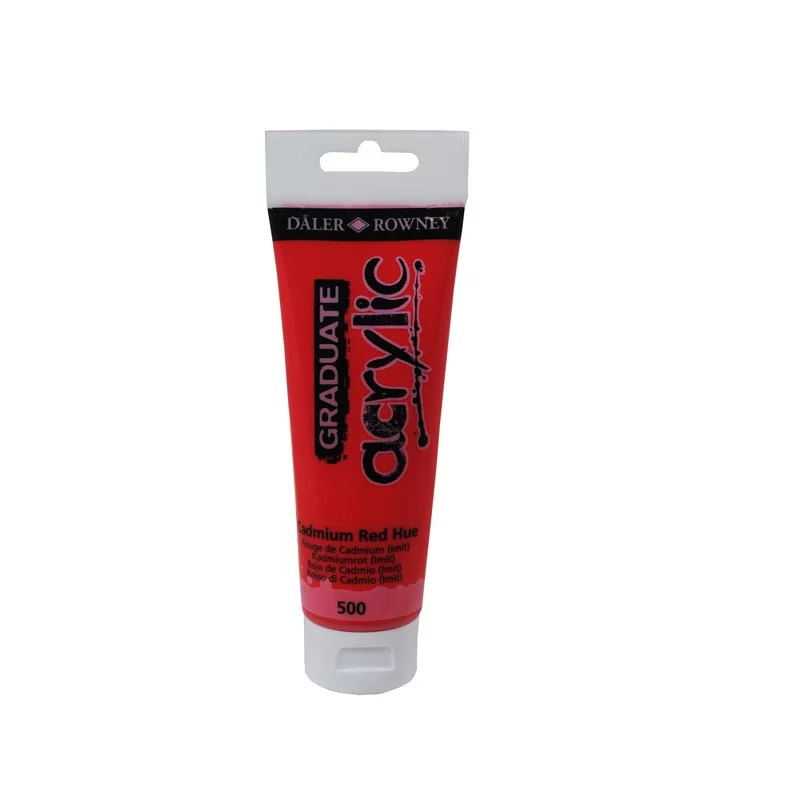 Colore acrilico fine Graduate tubo 120 ml rosso cadmio imit. Daler Rowney