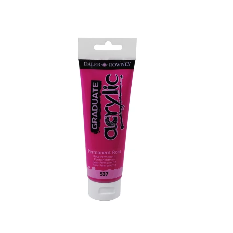 Colore acrilico fine Graduate tubo 120ml rosa permanente Daler Rowney