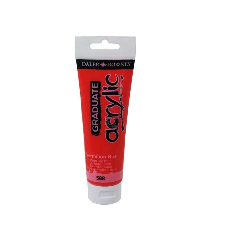 Colore acrilico fine Graduate tubo 120ml vermiglione Daler Rowney