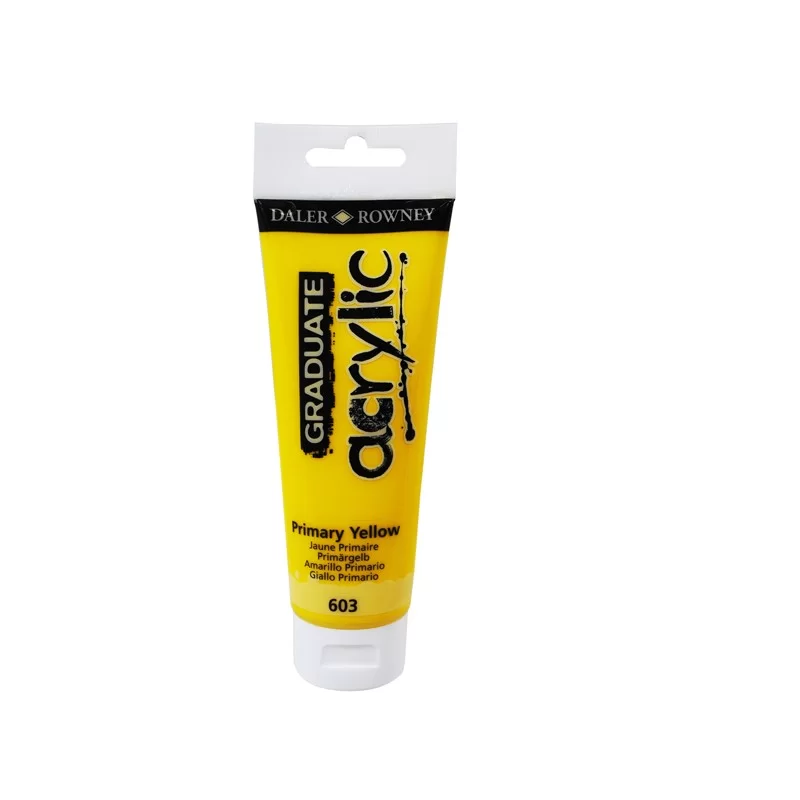 Colore acrilico fine Graduate tubo 120ml giallo primario Daler Rowney