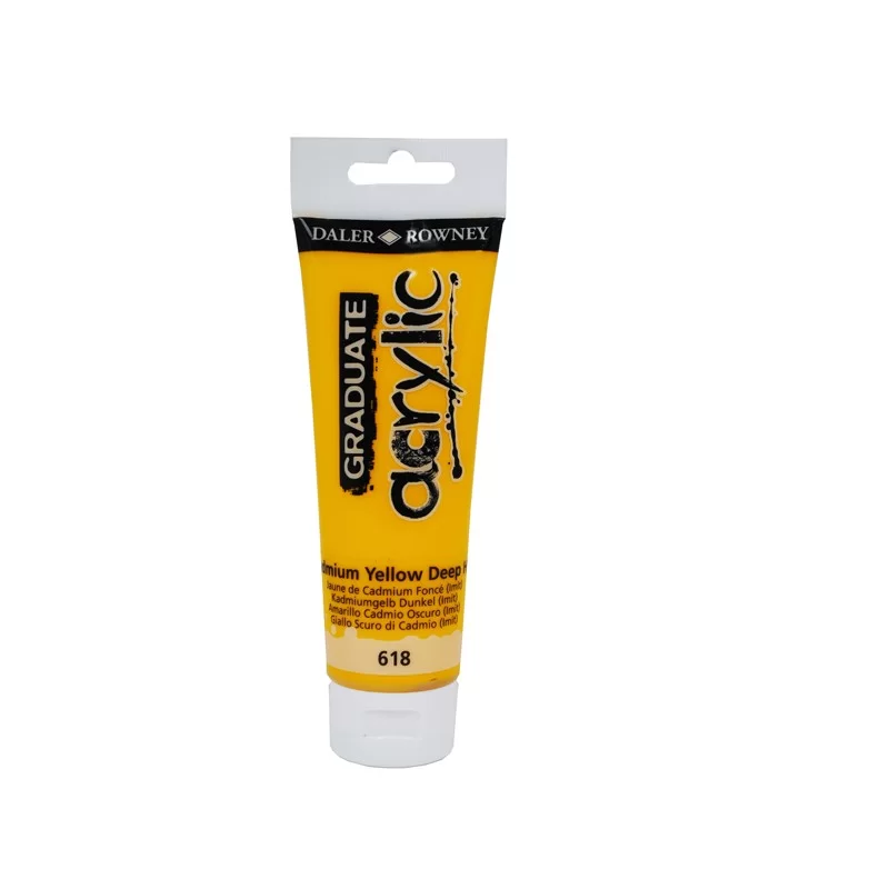 Colore acrilico fine Graduate tubo 120ml giallo cadmio scuro im. Daler Rowney