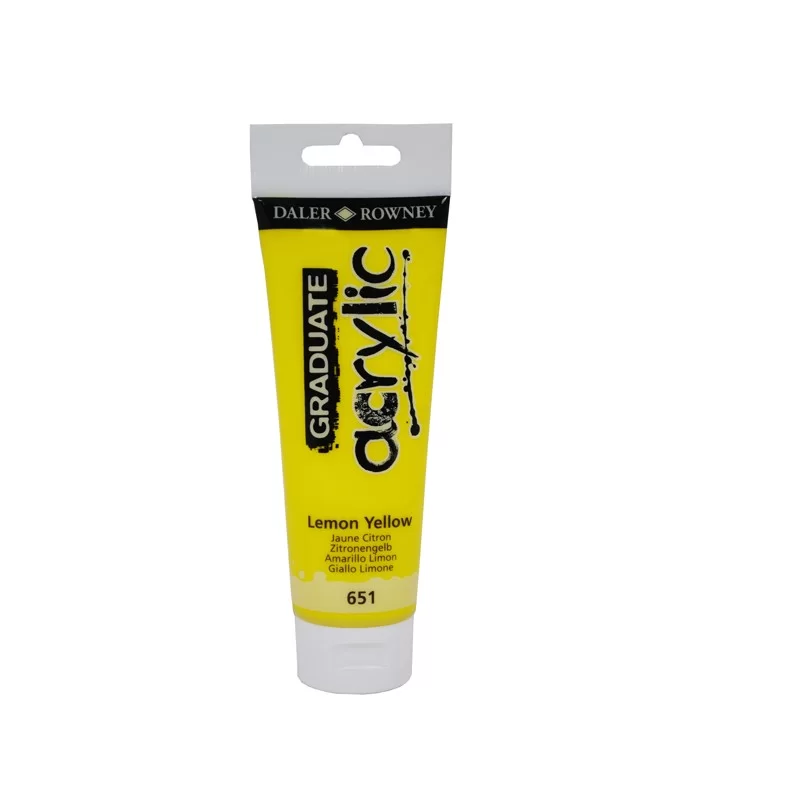 Colore acrilico fine Graduate tubo 120ml giallo limone Daler Rowney