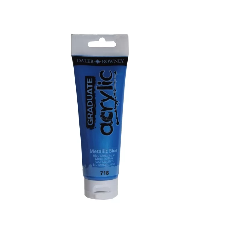 Colore acrilico fine Graduate tubo 120ml blu metal Daler Rowney