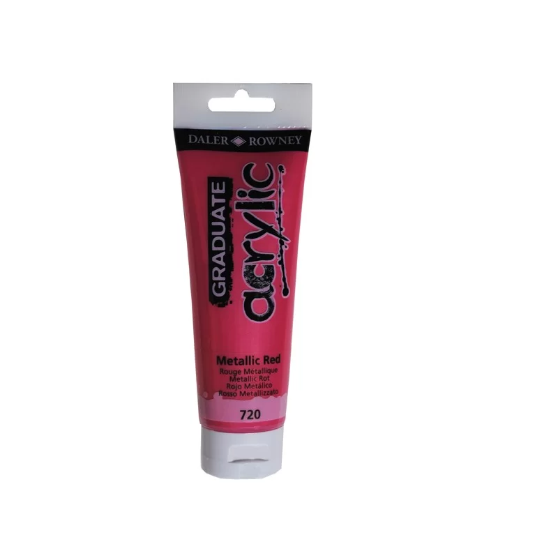 Colore acrilico fine Graduate tubo 120ml rosso metal Daler Rowney