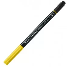 Pennarello a 2 punte AQUA BRUSH DUO giallo cromo chiaro LYRA L6520006 (Conf.10) FUORI CATALOGO