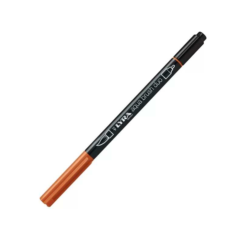 Pennarello a 2 punte AQUA BRUSH DUO cinabro LYRA L6520017 (Conf.10)