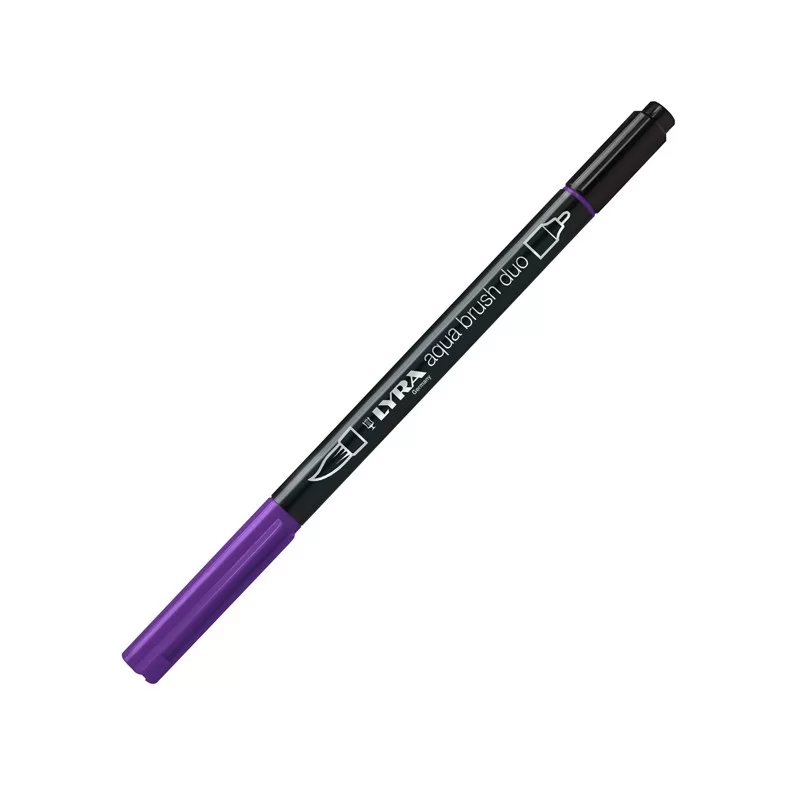 Pennarello a 2 punte AQUA BRUSH DUO violetto bluastro LYRA L6520037 (Conf.10) FUORI CATALOGO