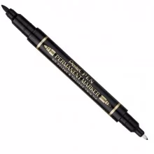 Marcatore permanente Twin Tip doppia punta F/EF nero Pentel (Conf.12)