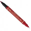 Marcatore permanente Twin Tip doppia punta F/EF rosso Pentel (Conf.12)