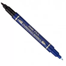 Marcatore permanente Twin Tip doppia punta F/EF blu Pentel (Conf.12)