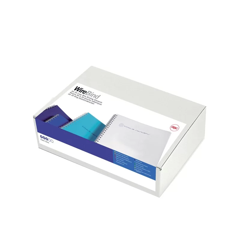 Scatola 100 dorsi metallo passo 3:1 34 anelli - 5mm - argento - GBC