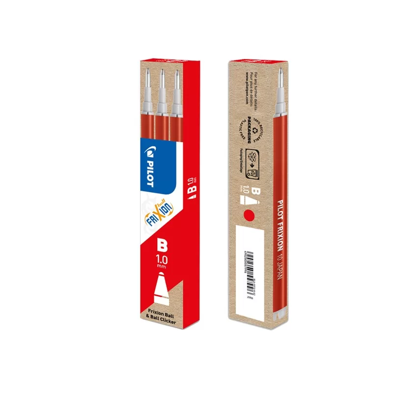 Set 3 refill sfera FRIXIONball CLICKER 1.0mm rosso Pilot