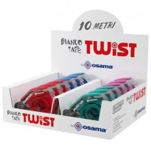 Correttore a nastro 5mmx10mt Bianco Tape Twist Osama (Conf.12)