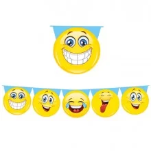 Festone sagomato Emoticons lungh. 6mt Big Party FUORI CATALOGO