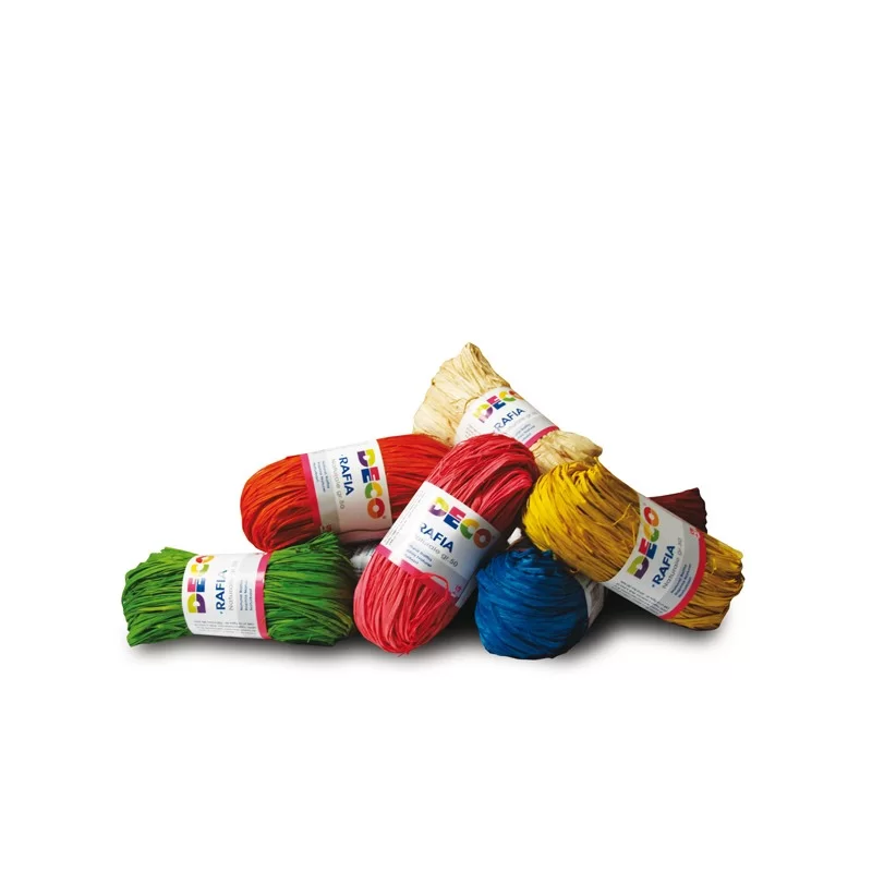 Confezione 10 pezzi Rafia colori assortiti DECO
