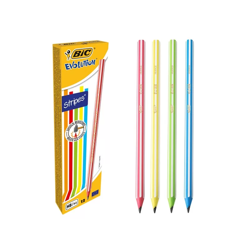 Scatola 12 matite Evolution Stripes BIC